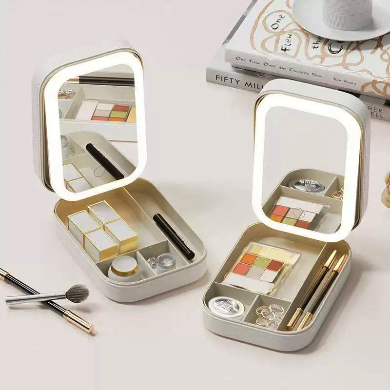 Led Mouth Tray - Trousse de maquillage LED avec miroir