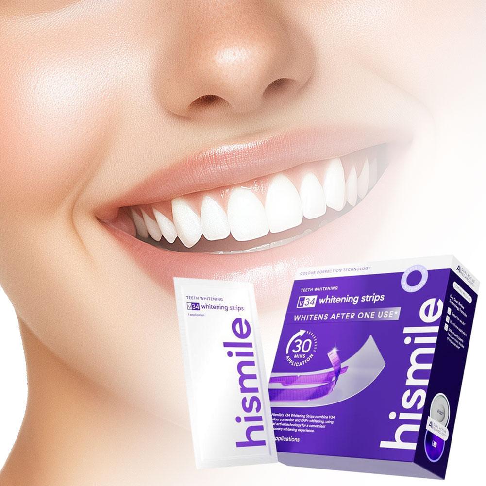 Teeth Whitening Strips - Bandes blanchissantes violettes pour les dents,