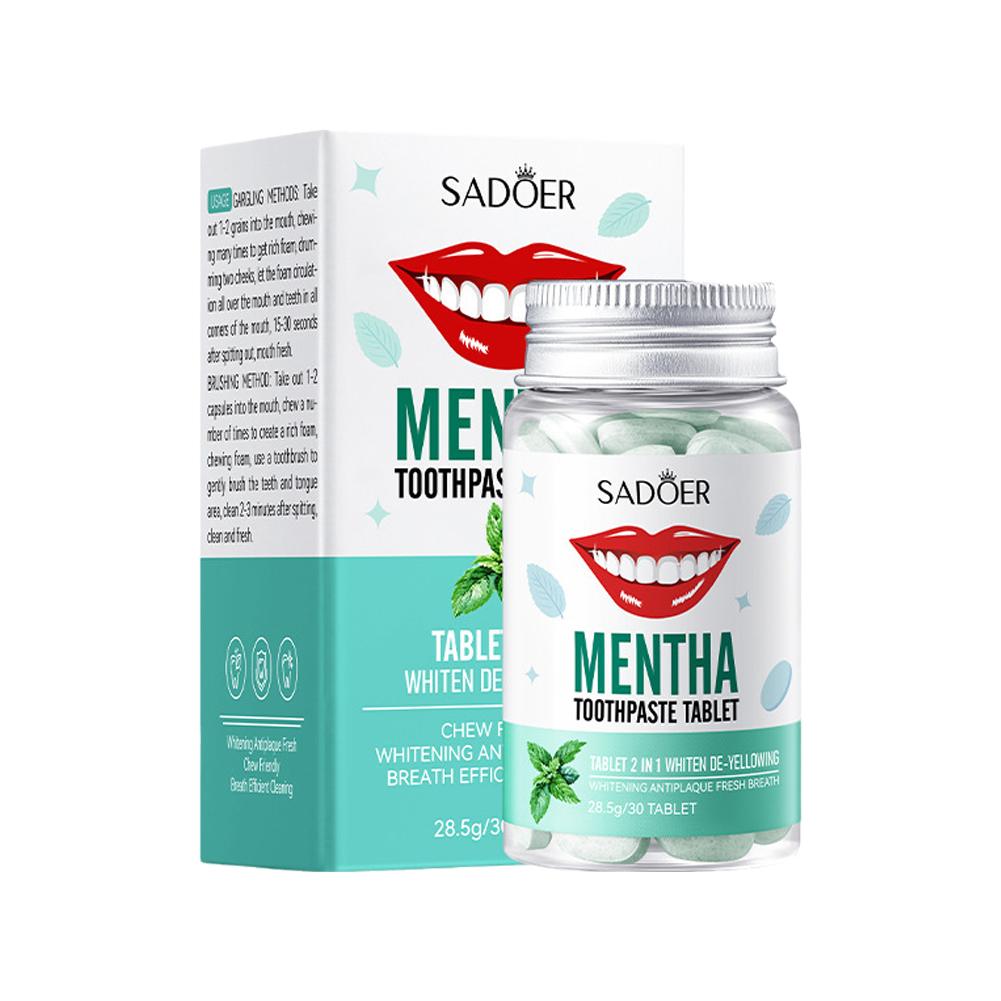 Teeth Whitening Procedure - Comprimés de dentifrice solides à la