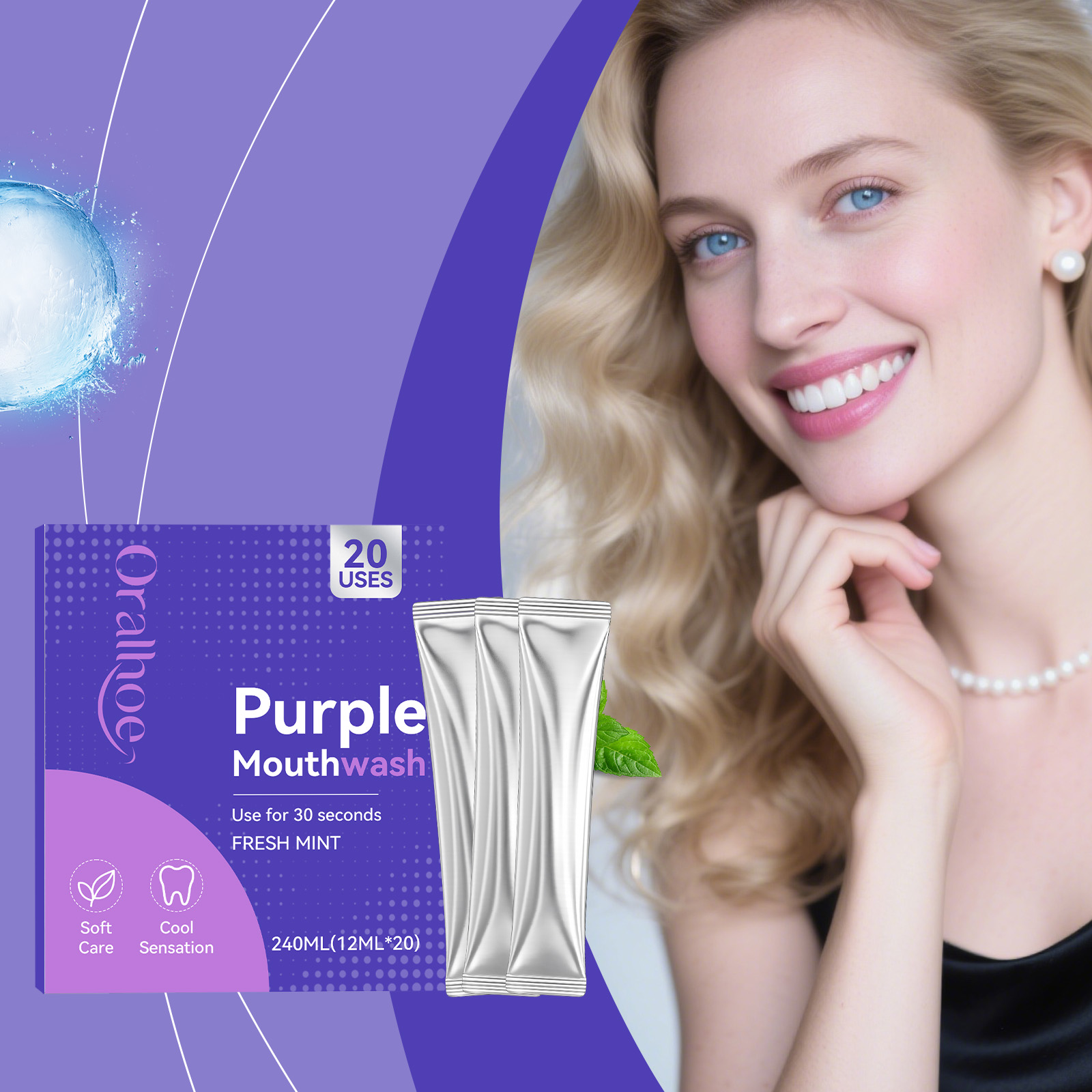 20 bouchons de bain de bouche  - Teeth Whitening Natural avis et prix