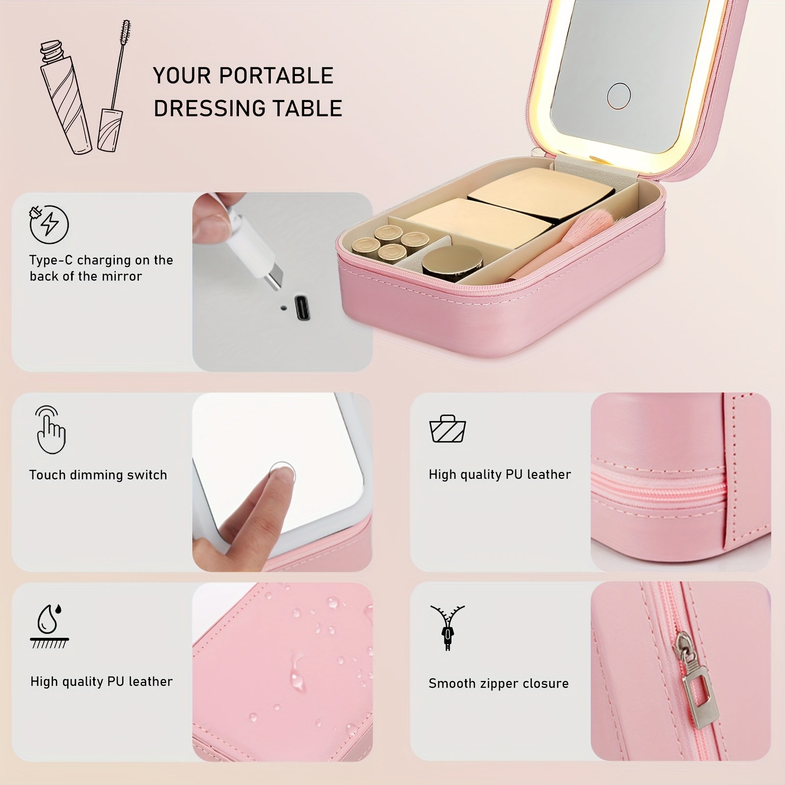 Trousse de maquillage LED avec - Led Mouth Tray avis et prix